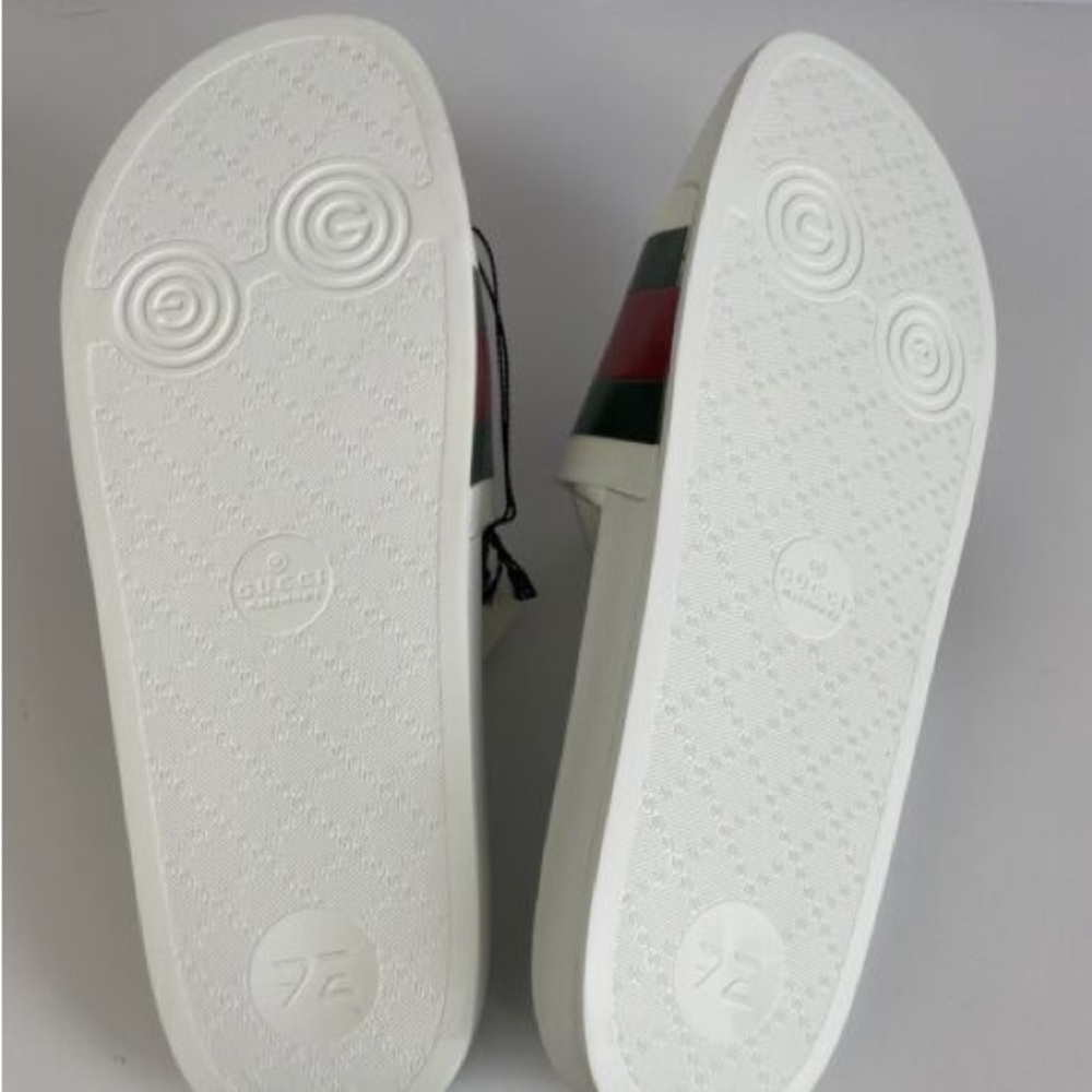 Gucci Pursuit 72 Pool Slides White Rubber 308234 Size 10 - Picture 8 of 10